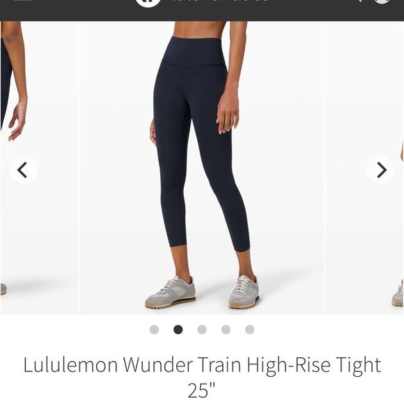 Lululemon Wonder Train High Rise Navy 25” Size 4‎ - Picture 1 of 10